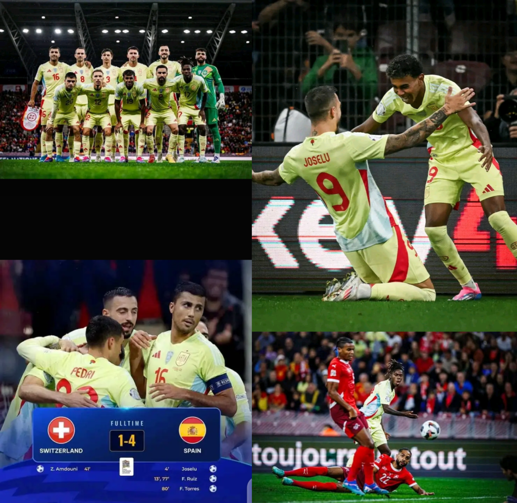 UEFA Nations League: Joselu, Ruiz, and Torres Scored as Spain Demolished Switzerland